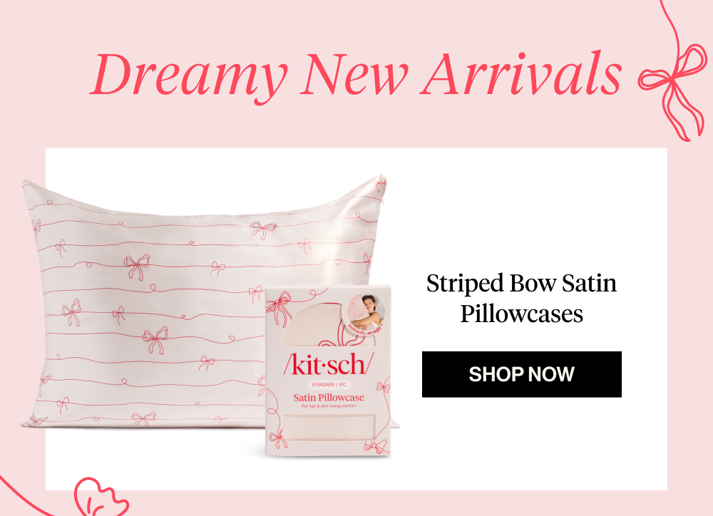 Striped Bow Satin Pillowcases