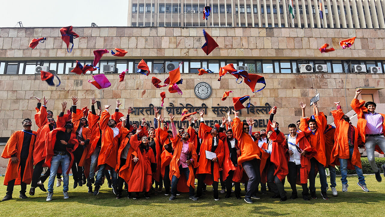  Graduates of the Indian Institute of Technology celebrating