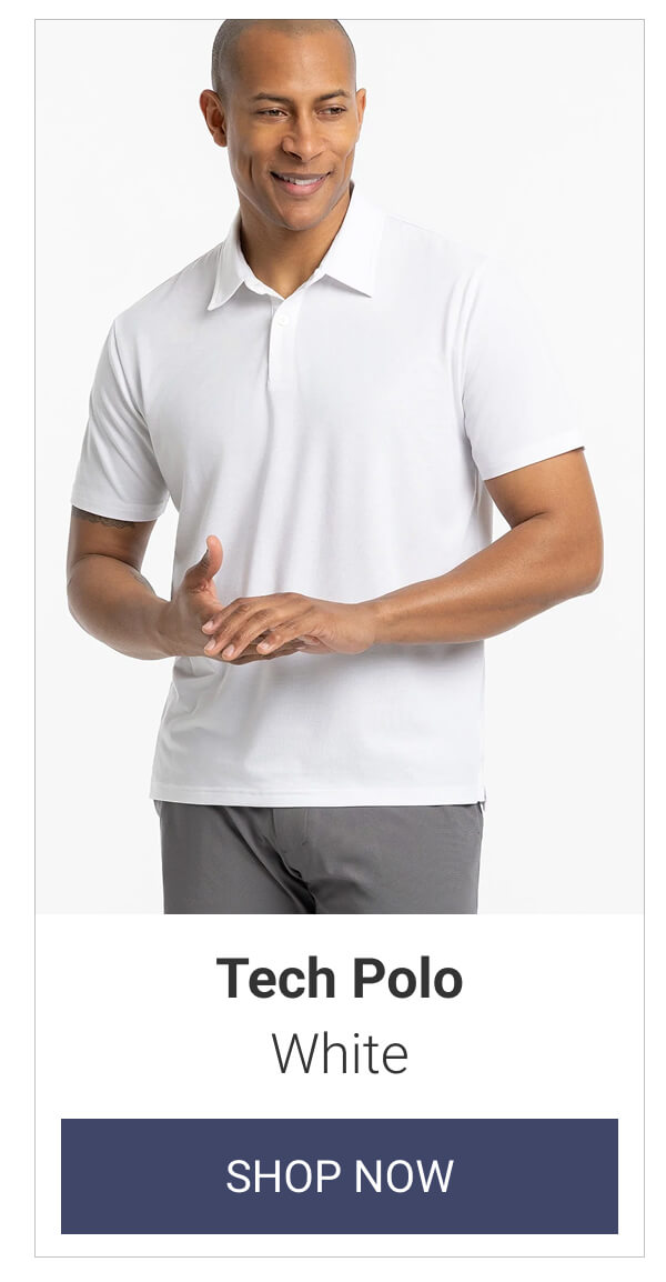 White Tech Polo