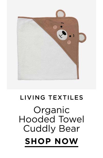 Living Textiles	Organic Hooded Towel Cuddly Bear