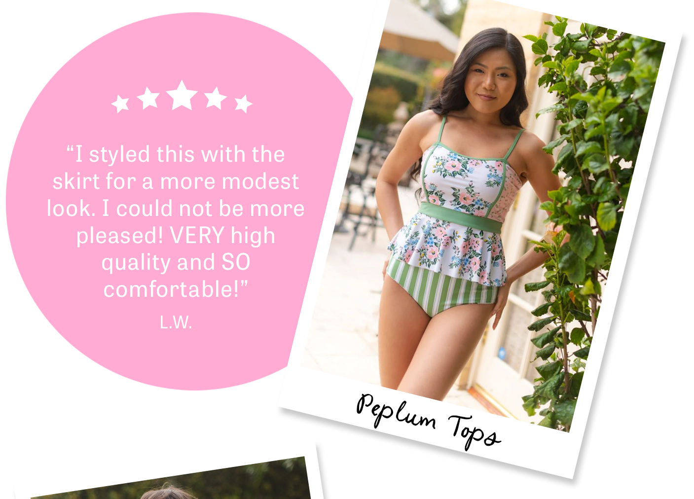Peplum Tops {5 Stars}  “I styled this with the skirt for a more modest look. I could not be more pleased! VERY high quality and SO comfortable!” L.W.