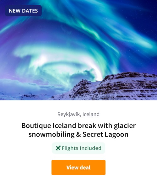 Boutique Iceland break with glacier snowmobiling &amp; Secret Lagoon