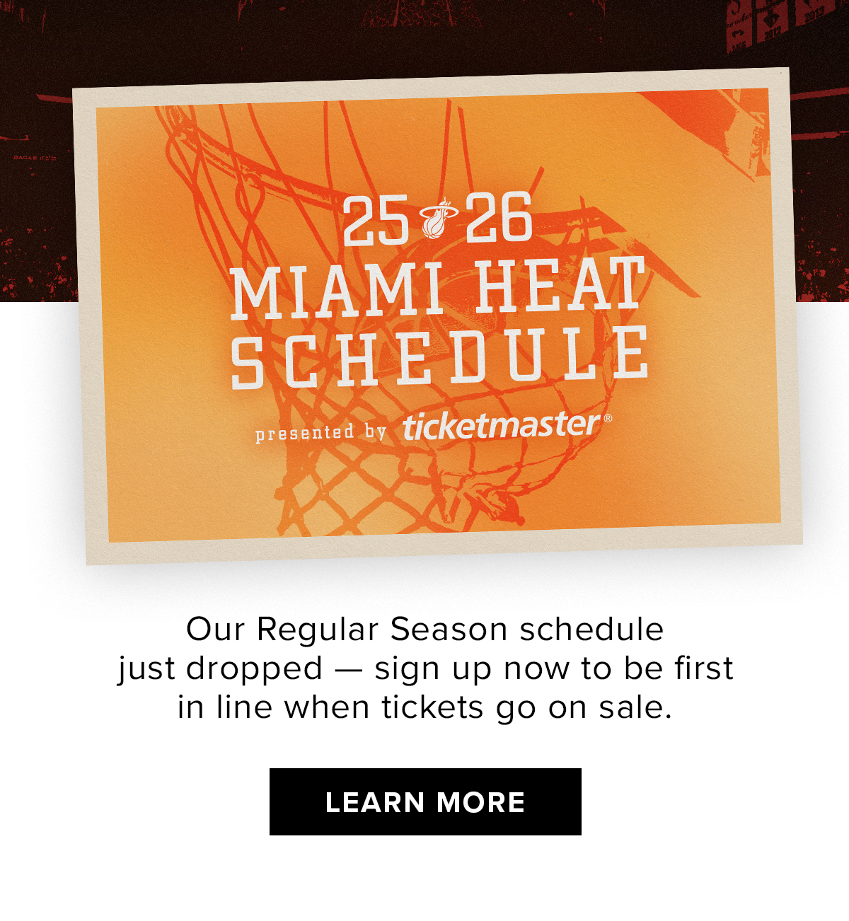 25-26 Miami HEAT Schedule | Learn More