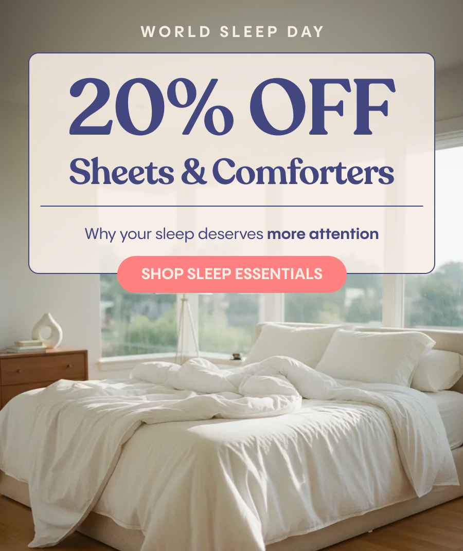 World Sleep Day is a reminder that small changes, like the bedding you sleep in, can support deeper rest and better mornings. FluffCo products are thoughtfully crafted to bring hotel-quality comfort into your everyday routine.  Image: FluffCo product/products   To celebrate World Sleep Day, enjoy&nbsp;20% OFF sheets and comforters&nbsp;for a limited time. It’s a simple upgrade that can make a noticeable difference in how you sleep—and how you feel when you wake up.
