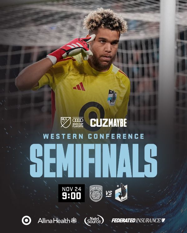 Western Conference Semifinals | San Diego vs MNUFC | Nov 24 at 9pm | 2025 MLS Cup Playoffs 