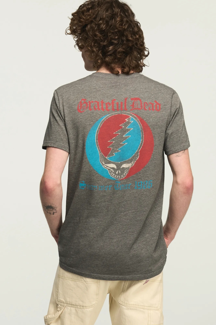 Image of Lucky Brand Grateful Dead Summer Tour Tee - Men's Clothing Tops Shirts Tee Graphic T Shirts in Jet Black