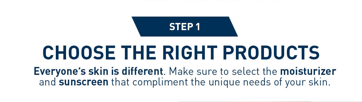CHOOSE THE RIGHT PRODUCTS