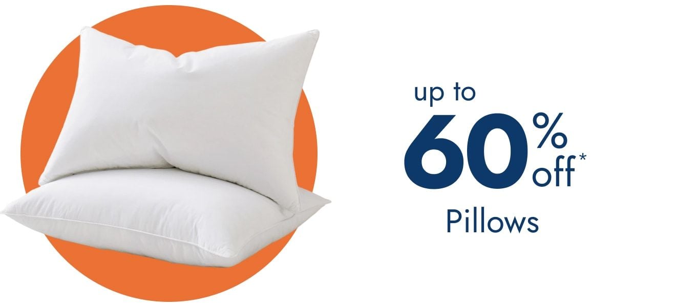 Pillows up to 60% off