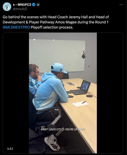 MNUFC2 on X | Behind the Scenes of the MLS NEXT Pro Playoff Selection Process