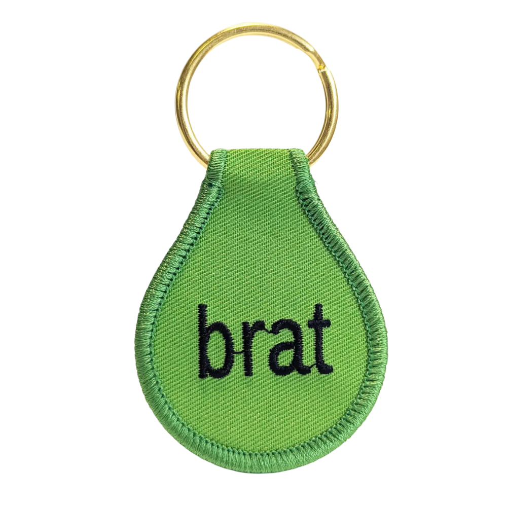 Image of Brat Embroidered Key Tag
