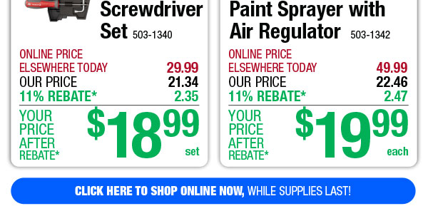 Paint Sprayer with Air Regulator - ONLY $19.99 After Rebate*!