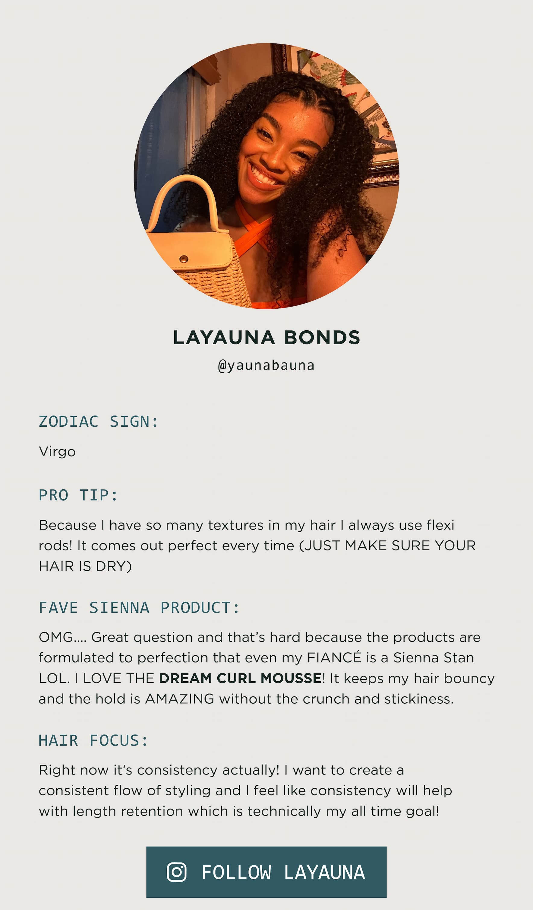 Follow LaYauna