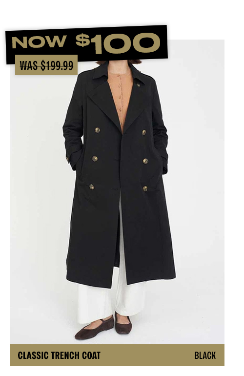 CLASSIC TRENCH COAT BLACK