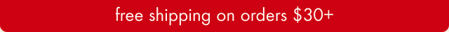 free shipping on orders $30+