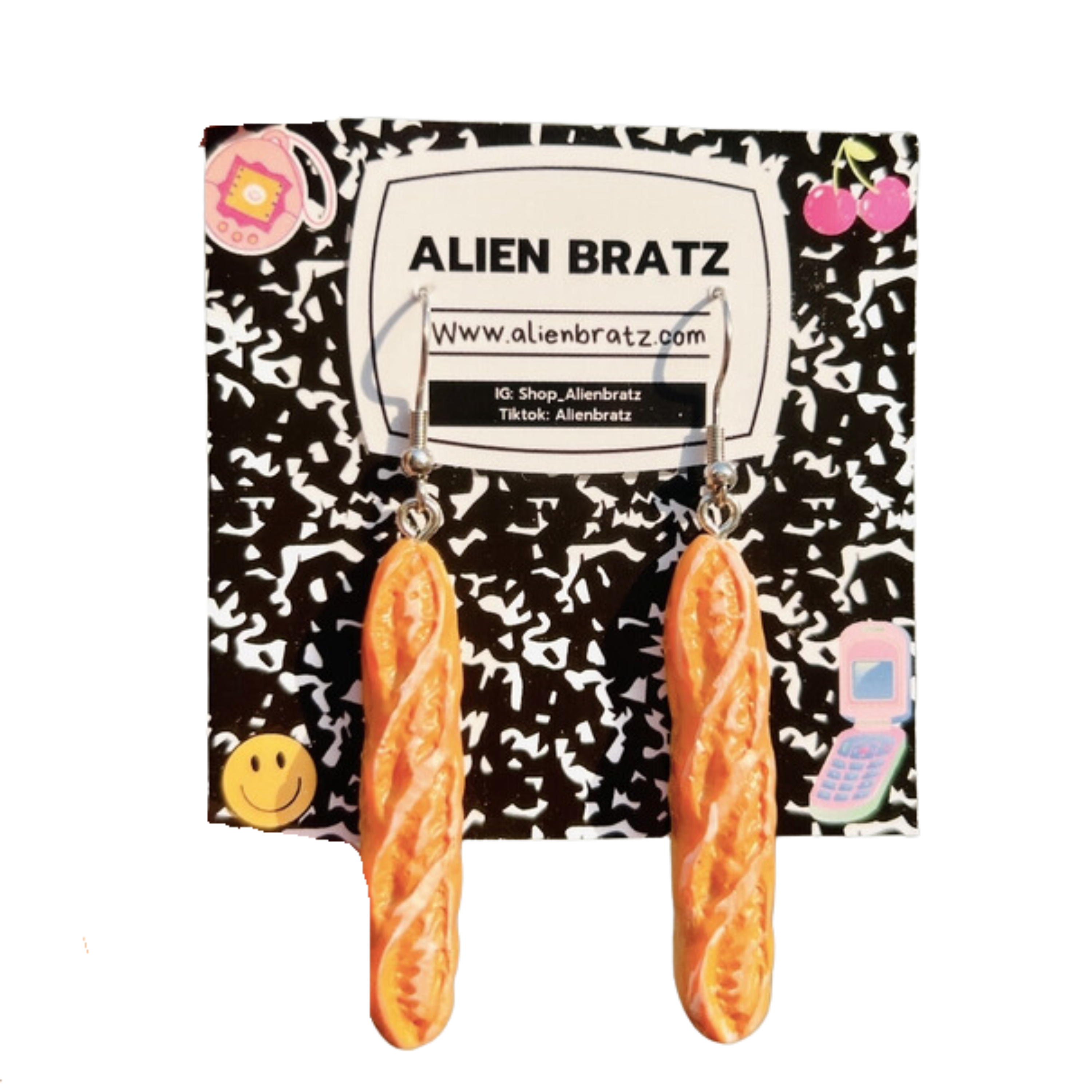 Image of Baguette Bread Earrings