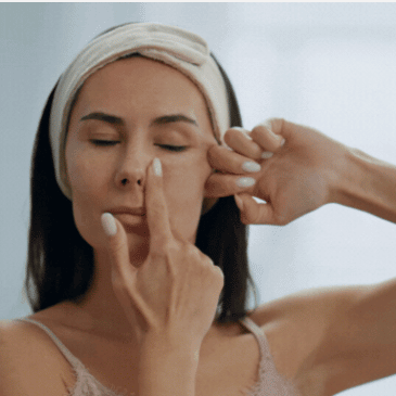 Woman doing Lymphatic massage