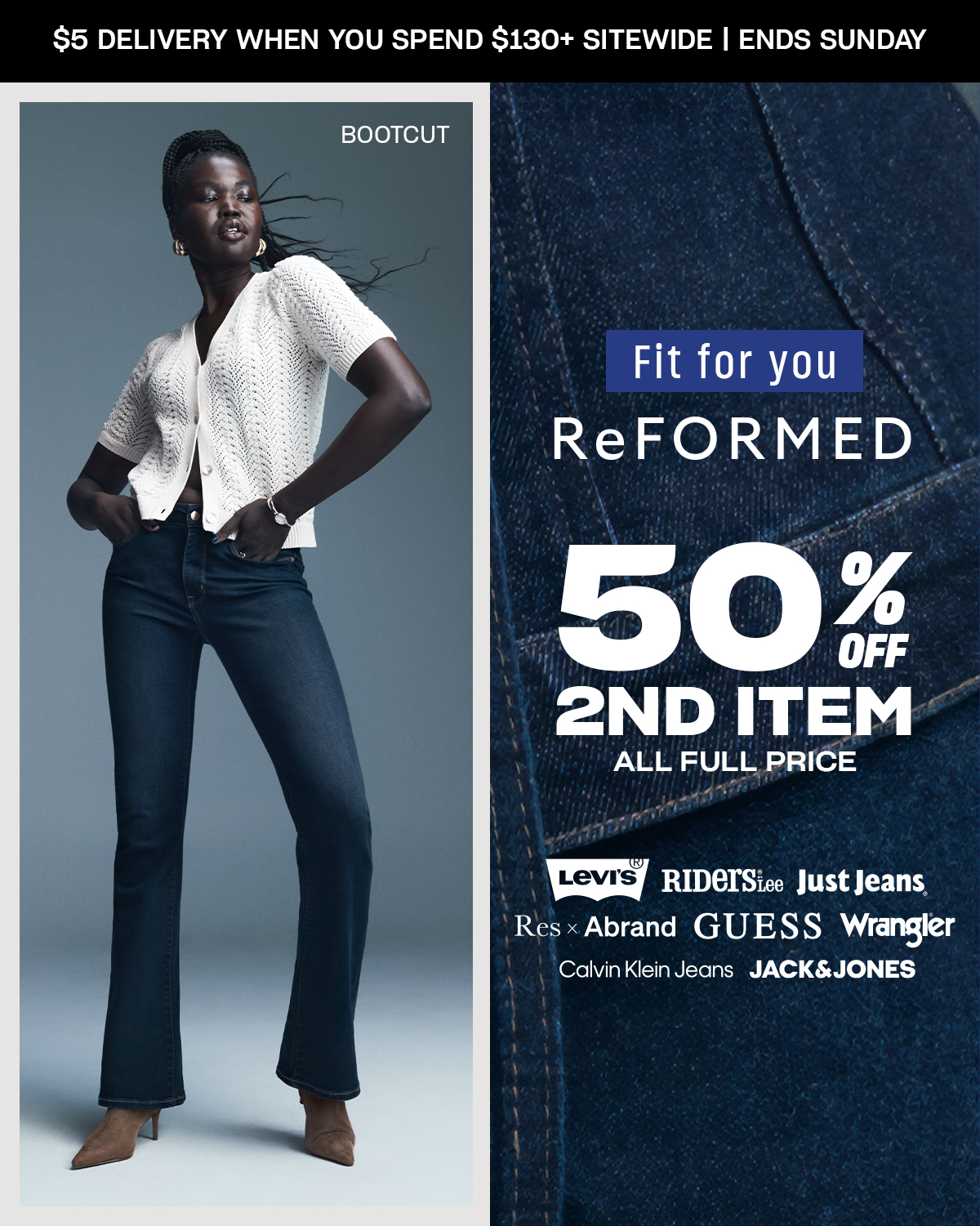 50% off second item. All full price