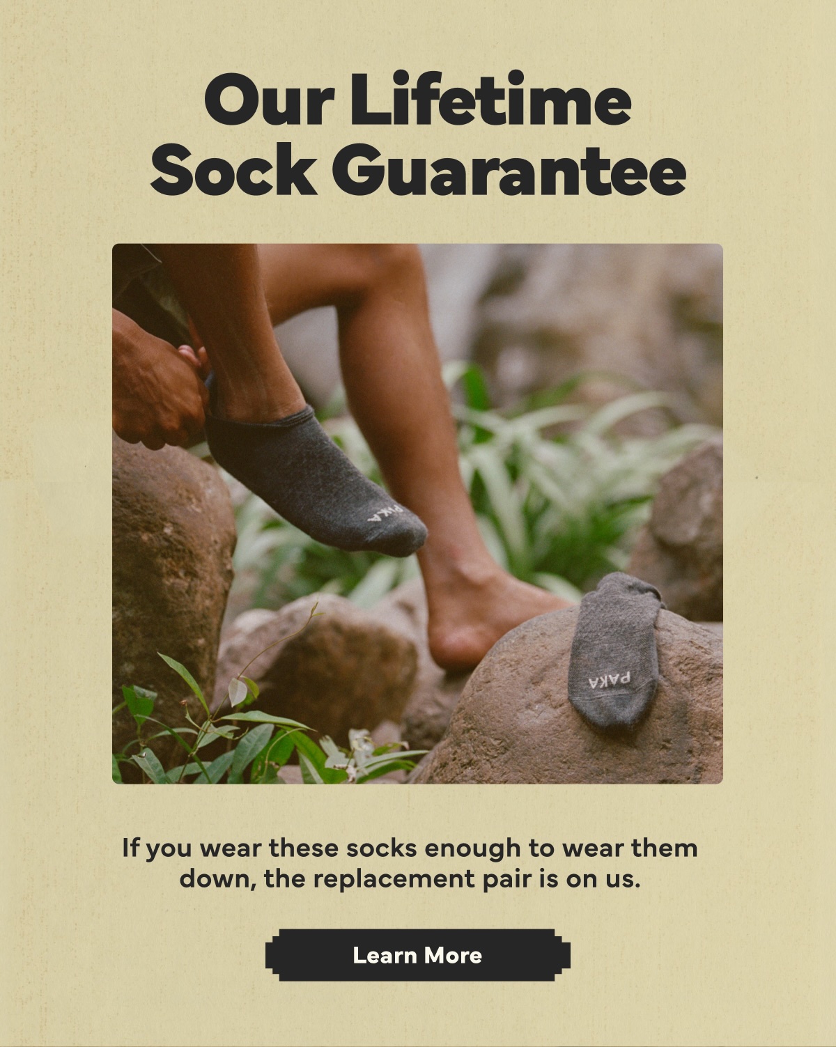 Lifetime Sock Guarentee
