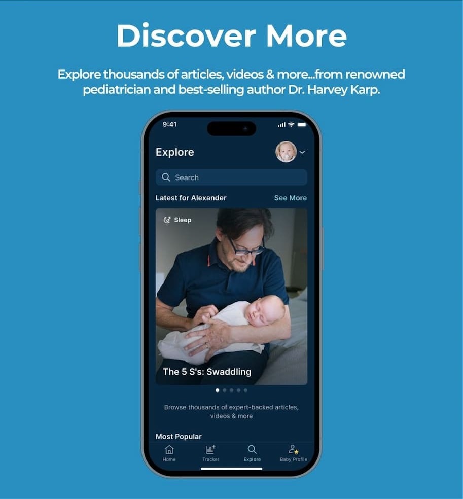 Every baby is unique. Your Happiest Baby helper now recognizes patterns in your baby’s sleep routines and shares personalized tips—so you can try simple adjustments that lead to better Zzzs. Learn More
