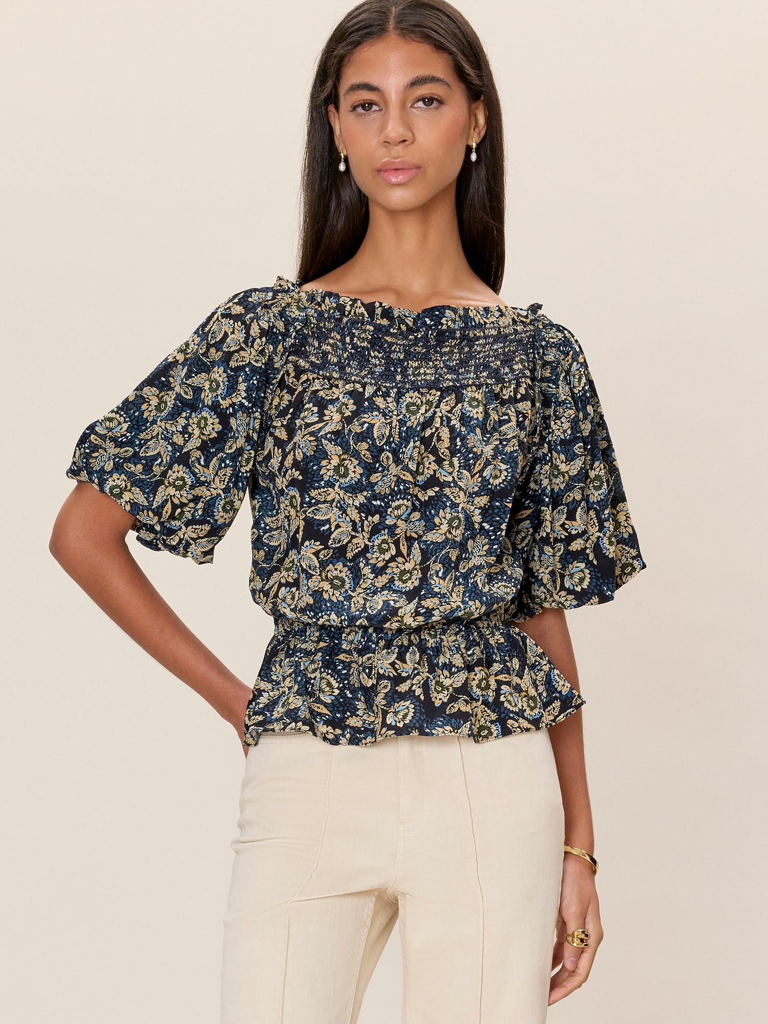Image of Charlene Smocked Top