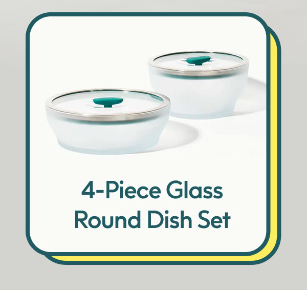4-Piece Glass Round Dish Set