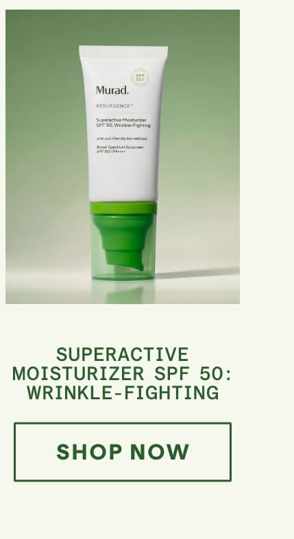 Superactive Moisturizer SPF 50: Wrinkle-Fighting Shop Now