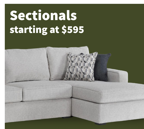 Sectionals starting at $595