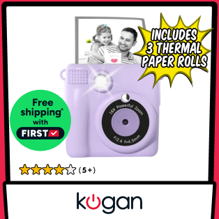 Kogan Kids Digital Instant Print Camera 1080p with 3 Rolls Product Image