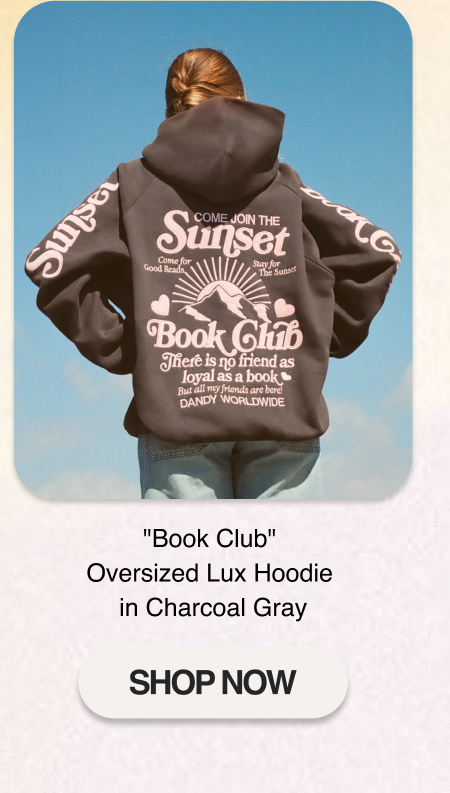 "Book Club" Oversized Lux Hoodie in Charcoal Gray