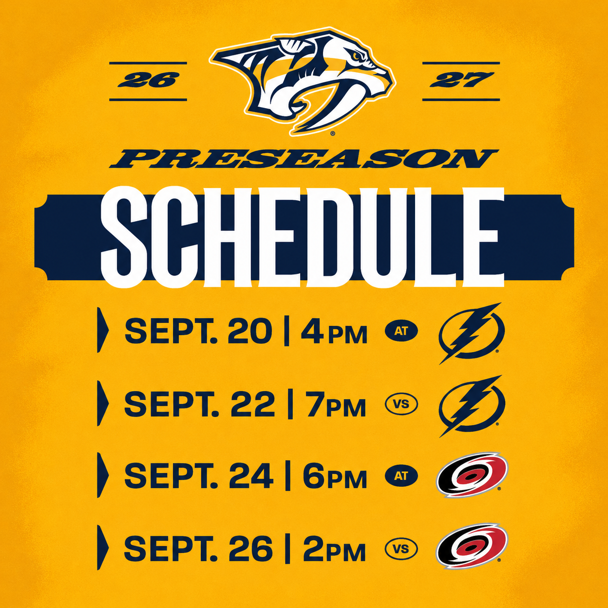 Preseason Schedule