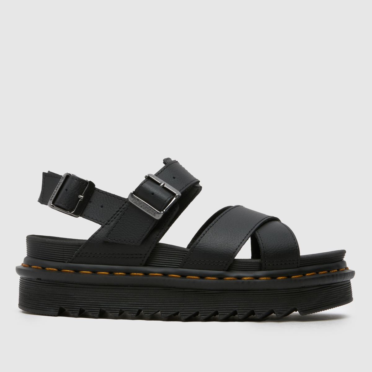 An image of a black Dr. Martens sandal 