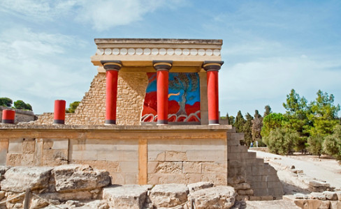 Knossos Palace Archeological Ruins Crete