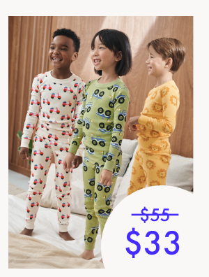 Shop pajamas starting at $33.