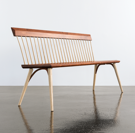 Eastward bench in cherry