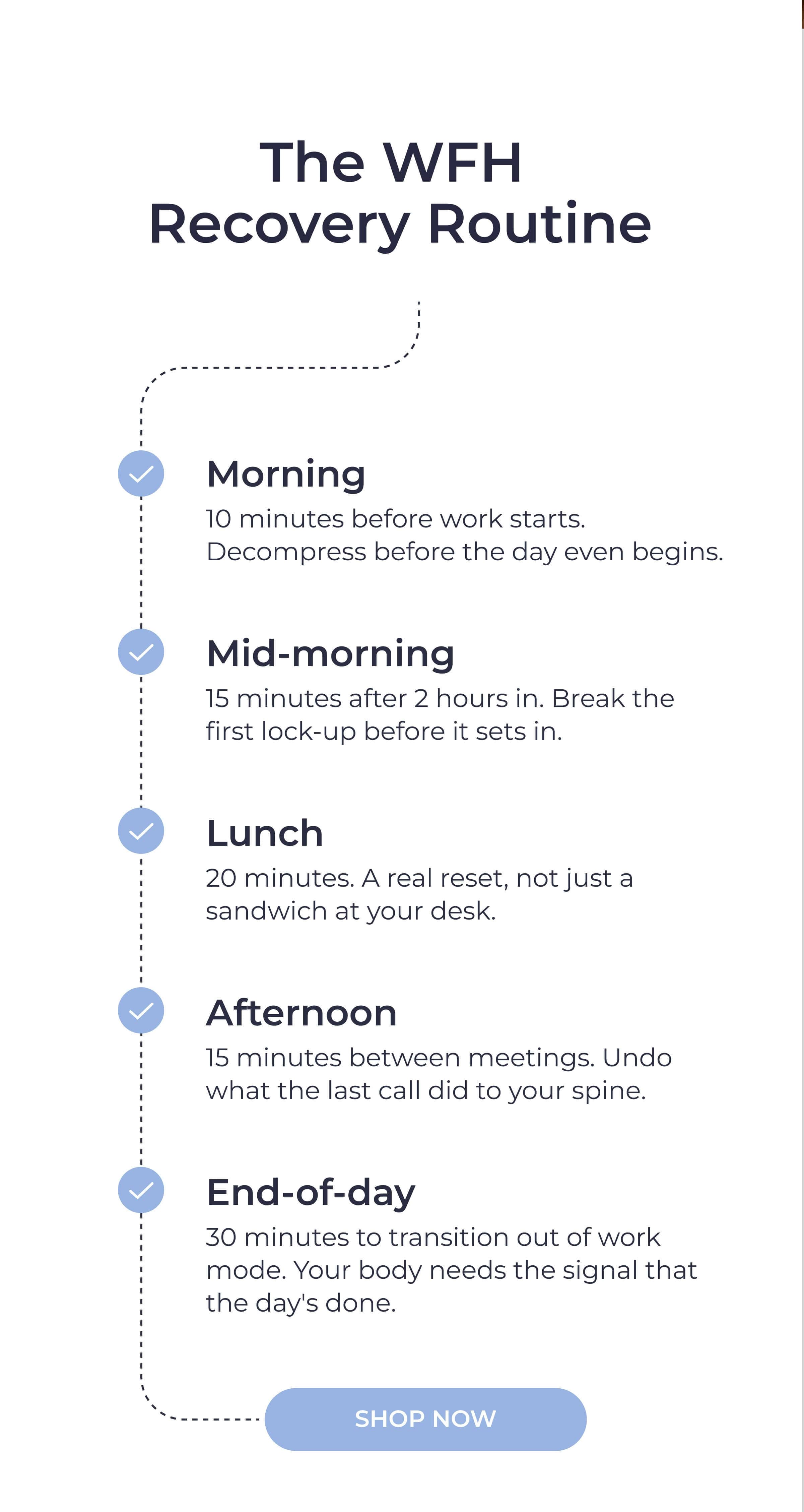 The WFH  recovery routine