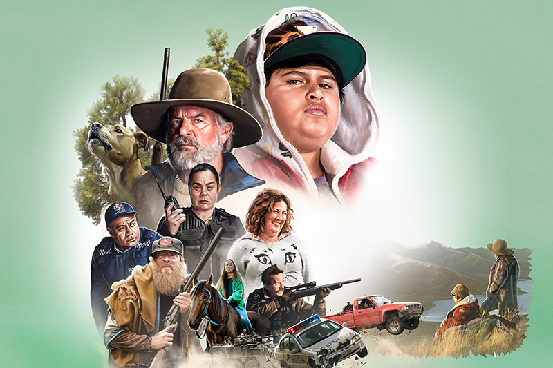 A promotional image for the film Hunt for the Wilderpeople