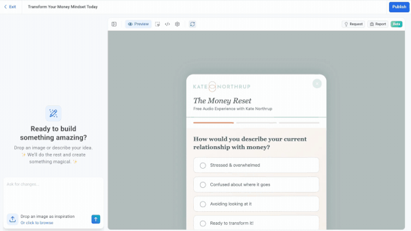 GIF showing multi-step form completion