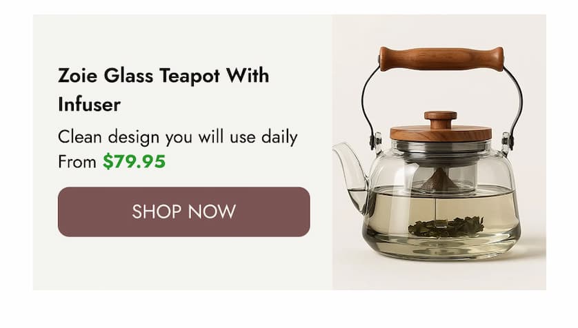 Zoie   Glass   Teapot   with   Infuser