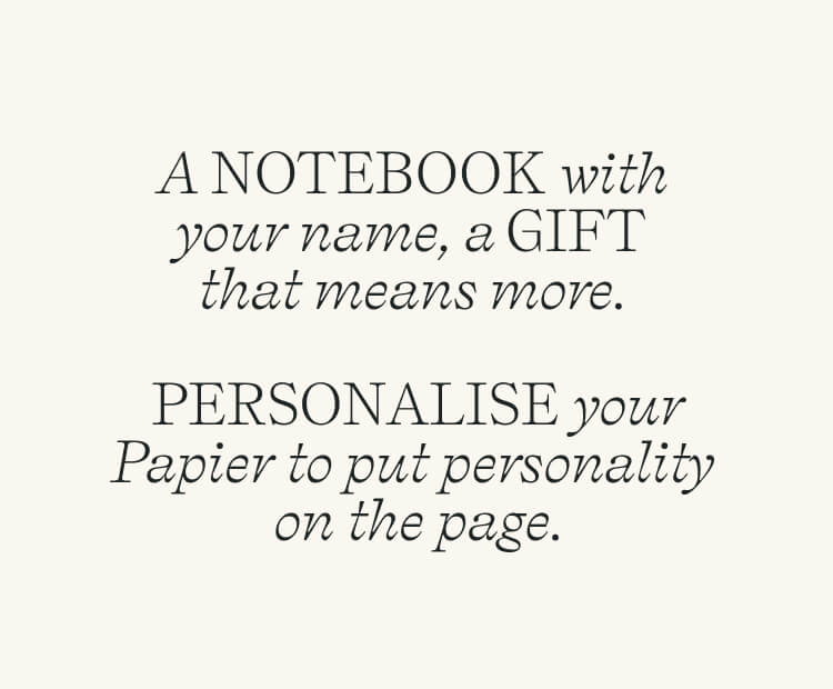 A NOTEBOOK with your name, a GIFT that means more. 