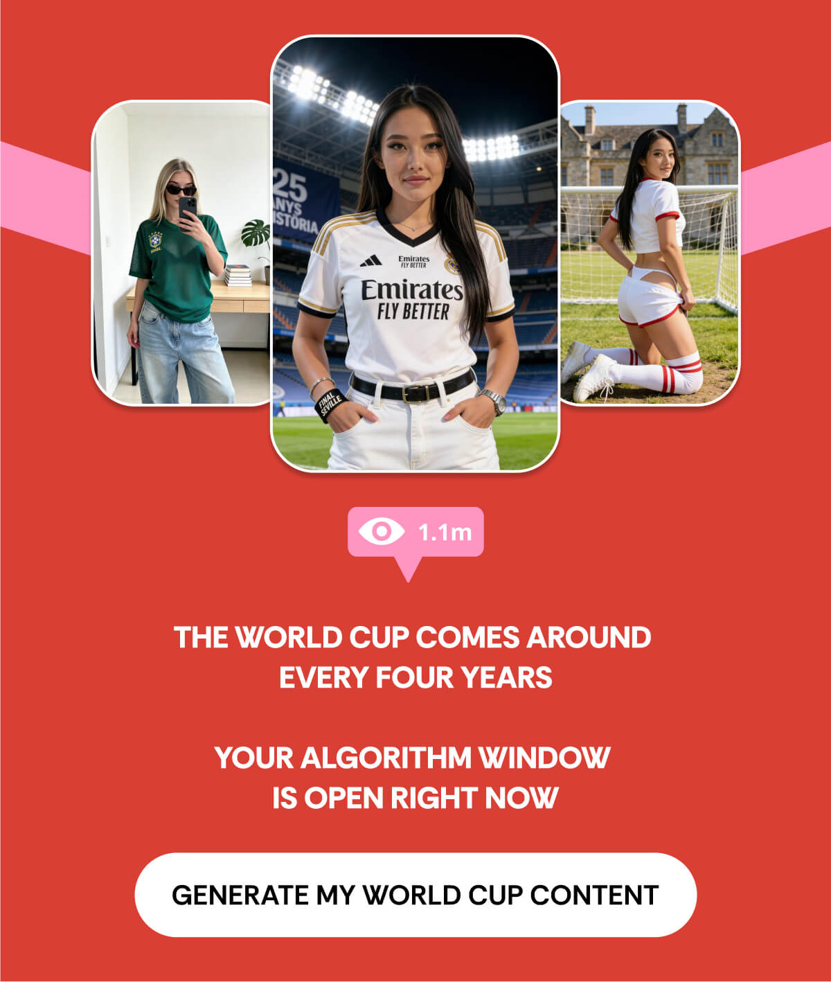 THE WORLD CUP COMES AROUND  EVERY FOUR YEARS  YOUR ALGORITHM WINDOW  IS OPEN RIGHT NOW