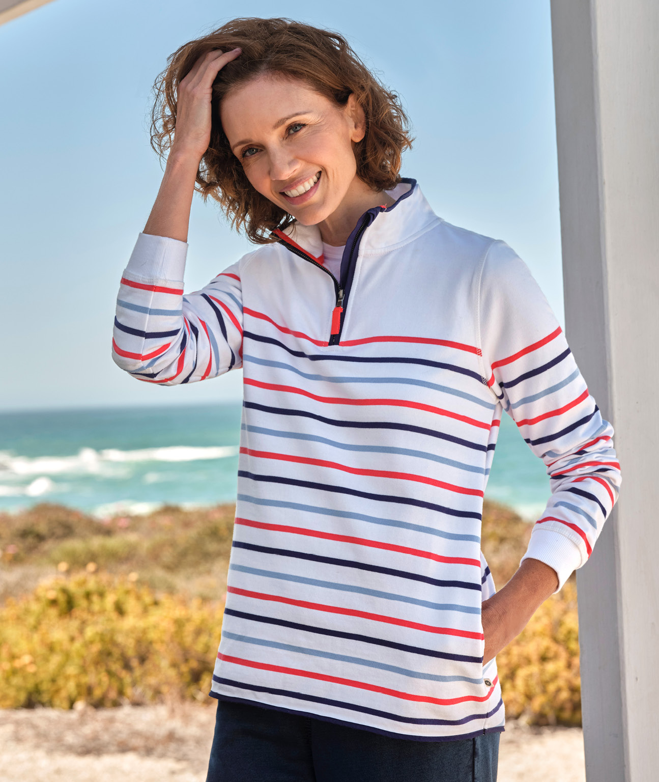 Organic Cotton Half Zip Sweatshirt