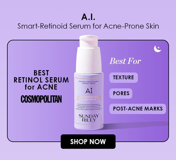A.I. Smart-Retinoid Serum for Acne-Prone Skin Cosmopolitan Best Retinol Serum for Acne Fights Texture Pores Post-Acne Marks