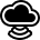 An icon of a cloud transfer.