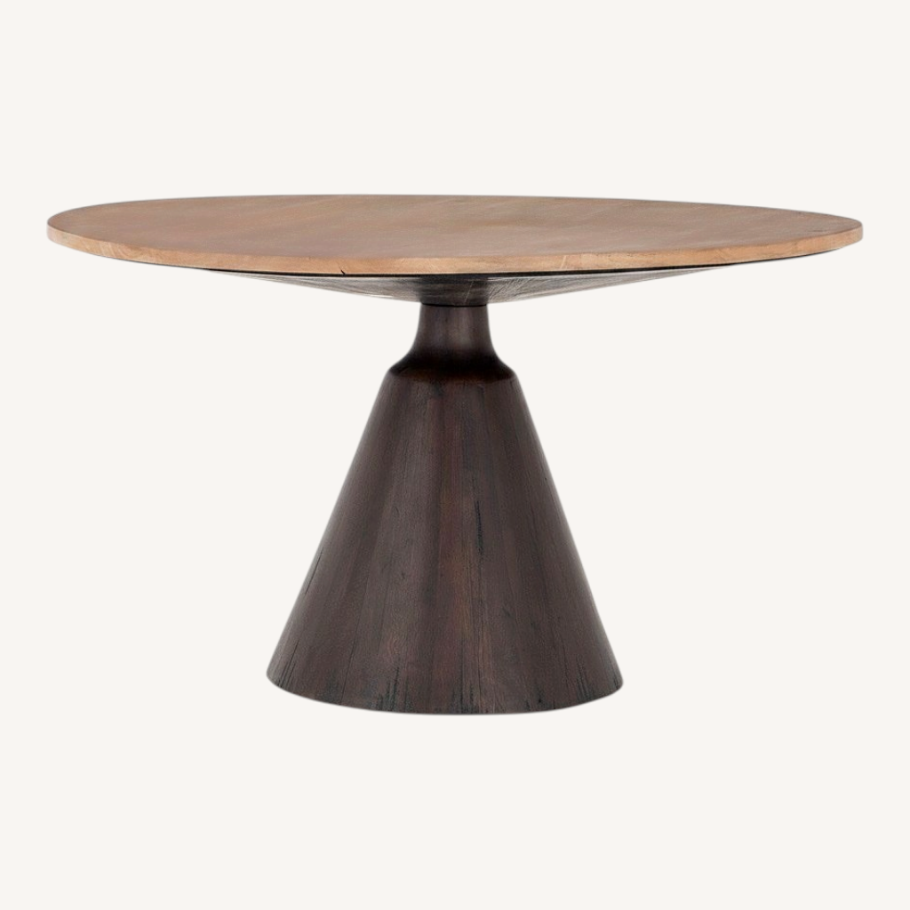 Image of West Elm Reclaimed Wood Pedestal Dining Table