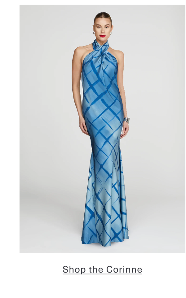 Shop the Corinne Printed Satin Gown