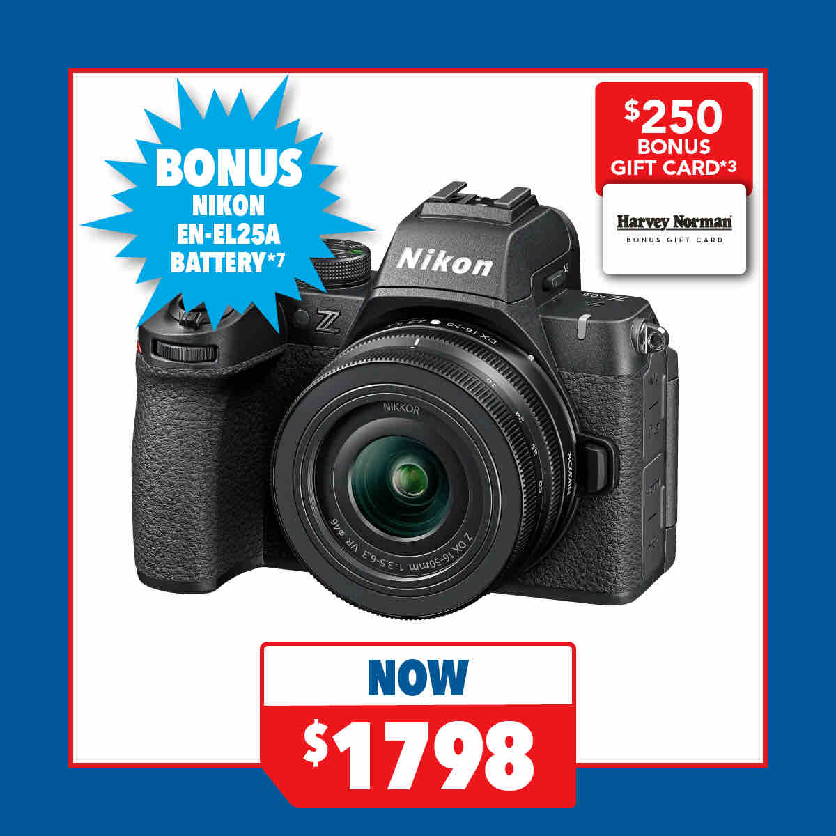 Nikon Z50II Mirrorless Camera with 16-50mm Lens