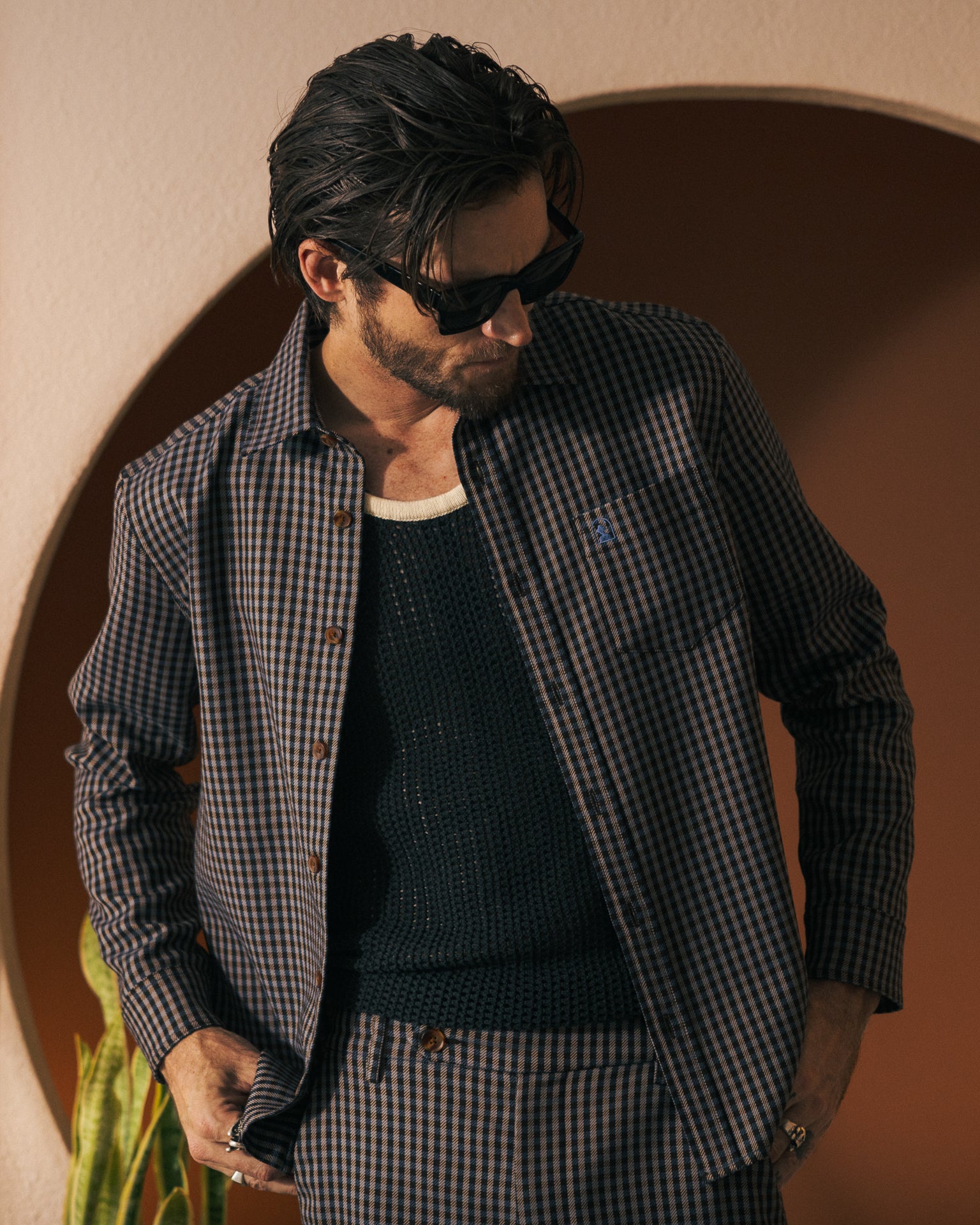 Image of The Tresco Shirt - Tierra Houndstooth