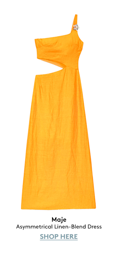Asymmetrical Linen-Blend Dress