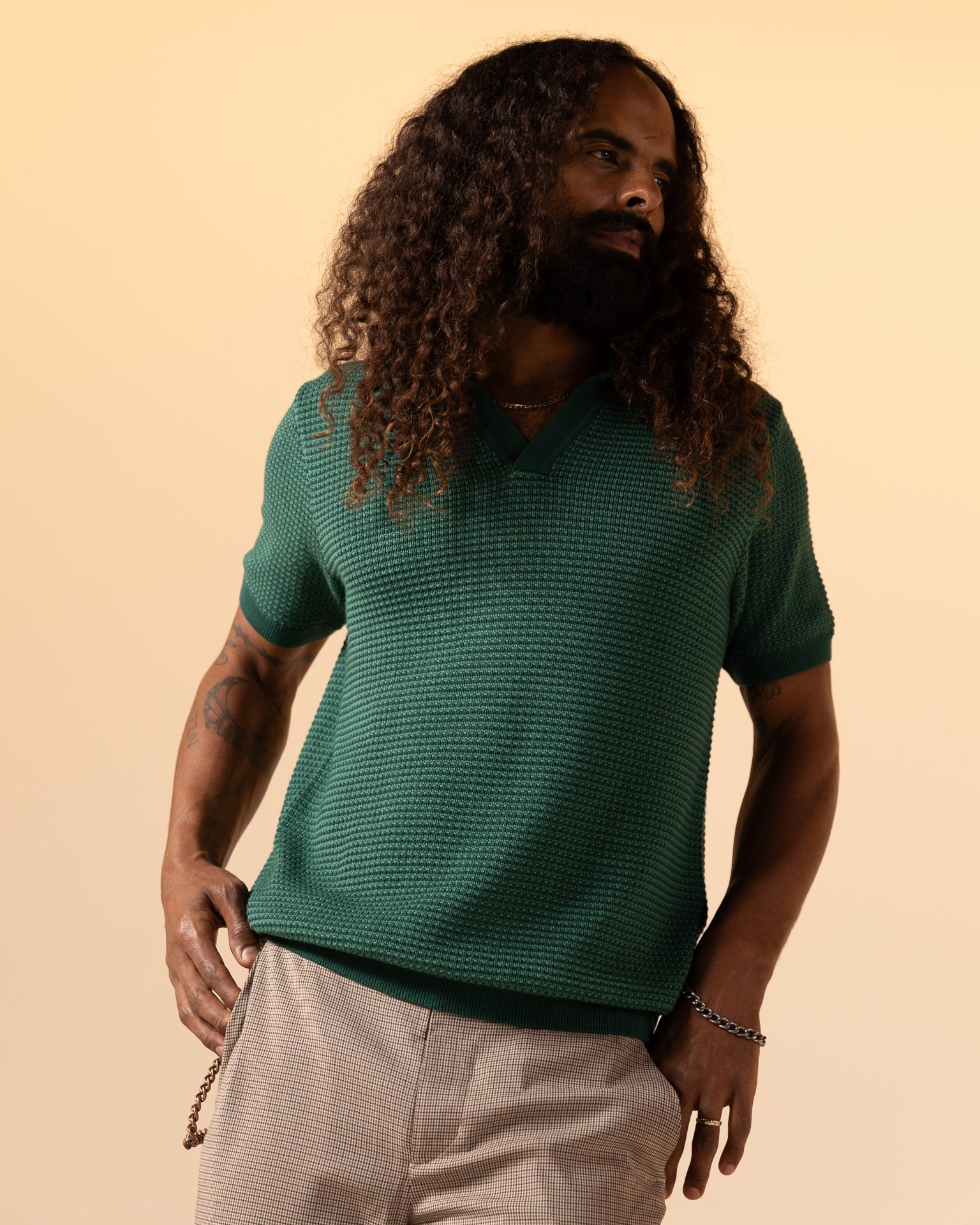 Image of The Palamos Knit Polo Shirt - Albero
