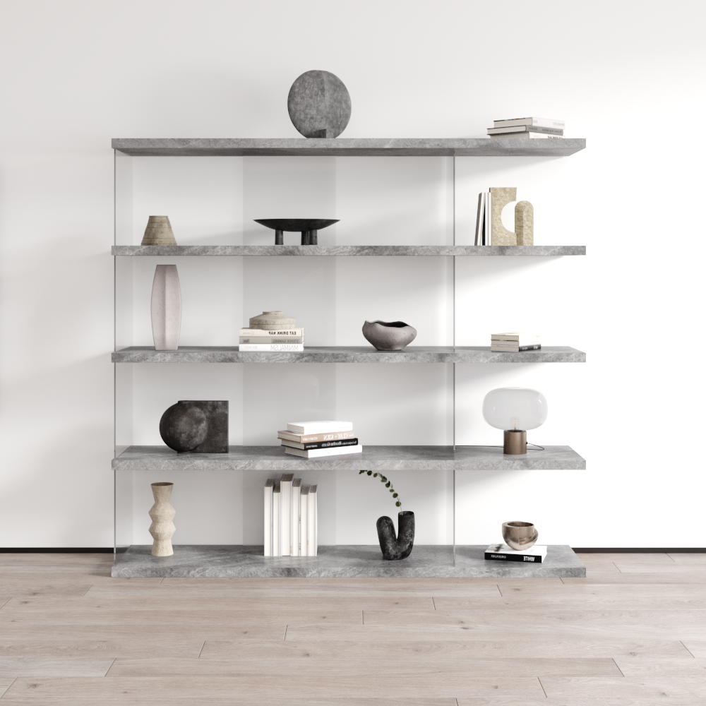 Gravity Bookcase Concrete